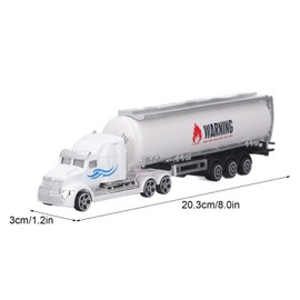 Hiraith Oil Tanker Truck Model, Lifelike Alloy Tank Truck Toy, Interactive, Suitable for Children and Parents, Plastic, Alloy, 20.3x3cm