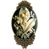 Yspace Flower Brooch Rose Decor Antique Brass Fashion Jewelry Pouch