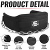 Dip Belt with 36 Inches Heavy Duty Bodybuilding Weight Lifting