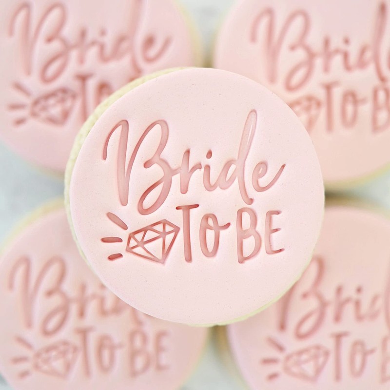 Sweet Stamp Bride to Be Plastic Cookie/Cupcake Embosser
