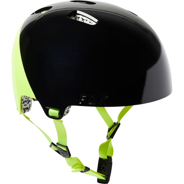 Fox Racing Flight Pro Bicycle Helmet, PRPUS Black/Yellow, Medium