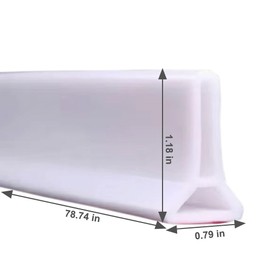 YIYIMIMO Multi-Purpose Flexible Water Barrier Strip, Freely to Meet Various Water Blocking Needs in Kitchen and Bathroom (White, 1.18inch High)