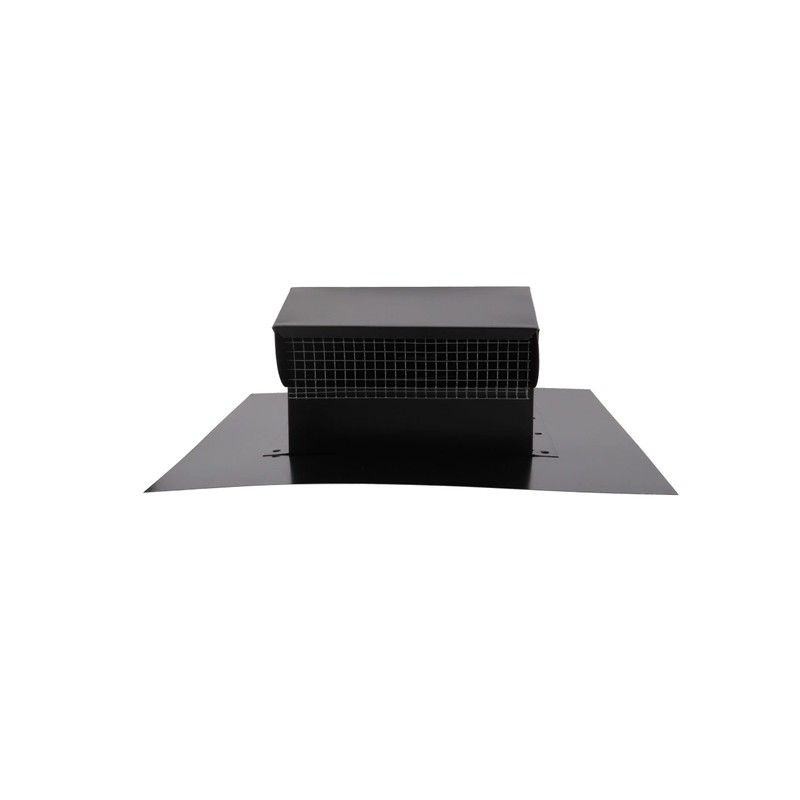 RDP Rooftop Exhaust Vent Cap with Damper (6 Inch, Black)
