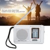 Portable Pocket Radio AM/FM Classic Elegant Design Silver Grey Battery