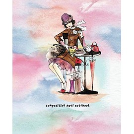 Composition Dual Notebook: Working Woman Journal Half Graph Paper 5x5 (four squares per inch 0.20” x 0.20”) And Half Blank Paper on Same Page: ... Isometric Graph Grid and Math Paper Organizer