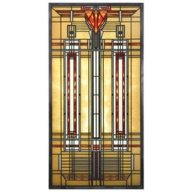 YTC Square FLW Bradley House Skylight in Colorful Arrow and Stripe Designs