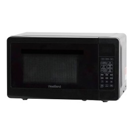 West Bend WBMW71B Microwave Oven 700-Watts Compact with 6 Pre Cooking Settings, Speed Defrost, Electronic Control Panel and Glass Turntable, 0.7-Cu.Ft, Black