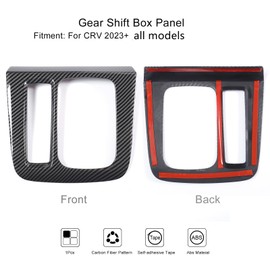 AntBooBoo for Honda CRV 2023 2024 2025 Gear Shift Protective Panel, Sporty Carbon Fiber Grain Interior Cover Trim Accessory for CR-V CR V LX EX EX-L, Sport Hybrid, Sport Touring Hybrid- Carbon