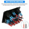 6 Gang 12V Switch Panel LED Light Rocker Circuit Breaker