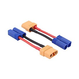 OliRC 2pcs Male EC5 to Female XT90 Connector Adapter with 14awg 2in Cable(C106-2)