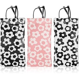3-Pack Sunglasses Case - Soft PU leather glasses case, a cute protective small bag for men, women and girls holding travel glasses