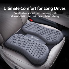 AUTOWOEL Car Seat Cushion, Comfort Ice-Gel Car Cushions for Driving - Sciatic...