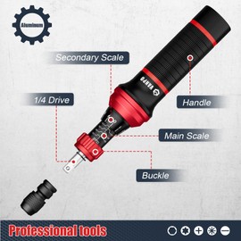 VANPO Torque Screwdriver 10-70 in.lb, 24Pcs Inch Pound Torque Wrench Screwdriver Set with S2 Steel Bits,Quick-Release Adapter,Storage Case for Bike Repair, Scope Mounting, and Professional Maintenance