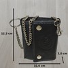 flevado Men's Wallet RFID Protection Trouser Chain Real Leather Portrait