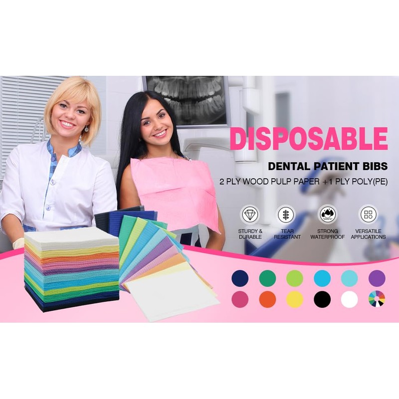 800 Sheets (Multi-Purpose Waterproof) Disposable Aprons, Nail Wipes, Absorbent, Nail