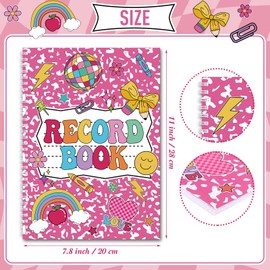 Fuyoooo Teacher Record Book Teacher Grade Book Spiral Bound Record Class Gradebook Office Favors Gift for Classroom Attendance Decoration Double Sided Color Printing(Pink)