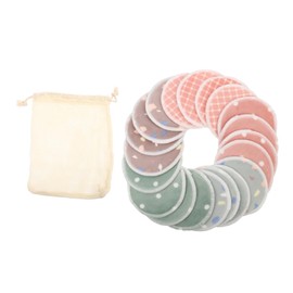 Beavorty Makeup Cleanser Towel Set 21 Reusable Pads Storage Bag Bamboo Facial Cleansing Towel for Makeup Remover