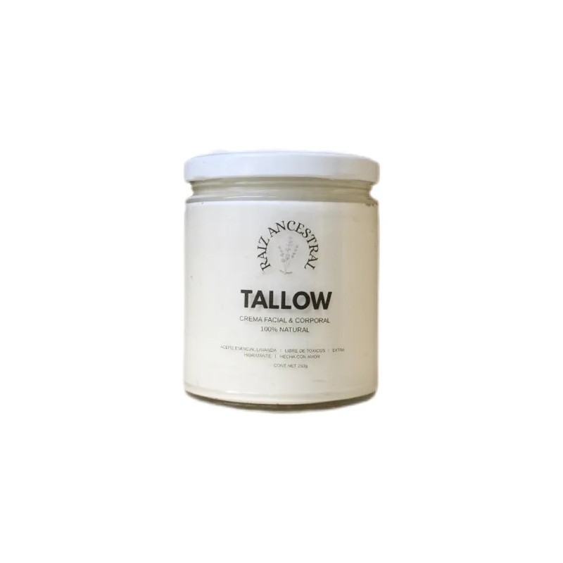 Crema Natural Tallow Extra Humectante Bebés Y Adultos 200 Ml