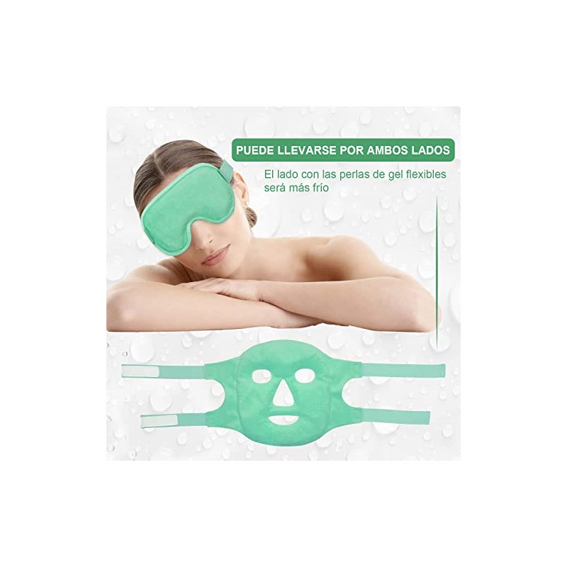 2PCS Máscara de Hielo para Ojos y Cara, Antifaz de