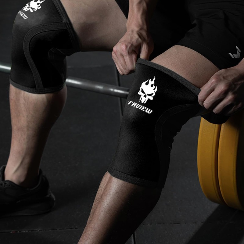 TAVIEW Knee Compression Sleeve Support for Squats, Weightlifting, and Powerlifting