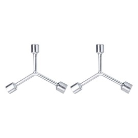 sourcing map 2pcs Y-Shaped 3 Way Socket Wrench 13mm 16mm 18mm Y-Type 6-Point Hexagon Spanner Hex Wrench Torque Spanner Socket for Car Motorcycle Repair Hardware Tools