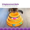 Catstages Tower of Tracks Replacement Balls, 6-Pack Lightweight Cat Toy