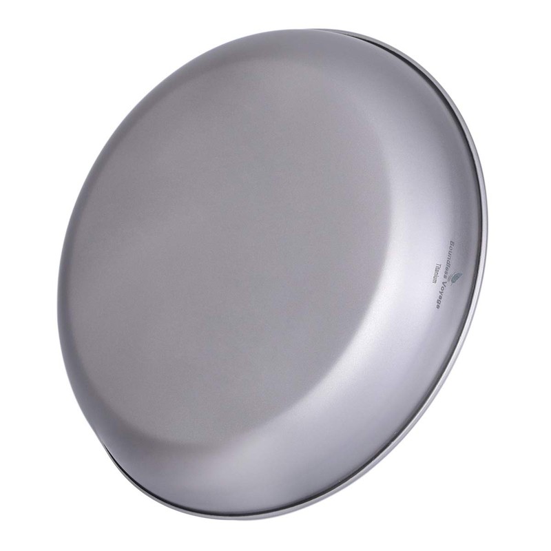 Boundless Voyage Ultralight Titanium Pan Dish Plate with Carry Mesh