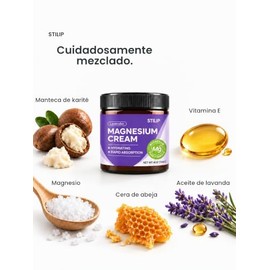 WhereHike Crema Tópica Natural De Magnesio Para Dormir, Loción De Magnesio De Noche Para El Dolor Y Los Calambres En Las Piernas, Relajación Muscular,