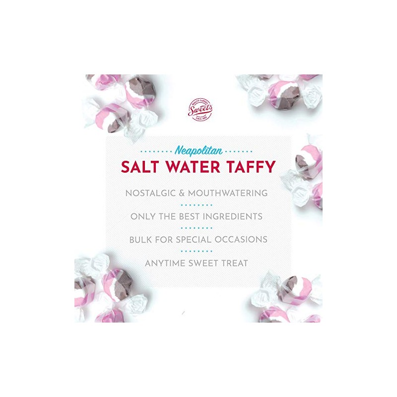 Bulk Saltwater Taffy, 3 Pounds (Neapolitan)