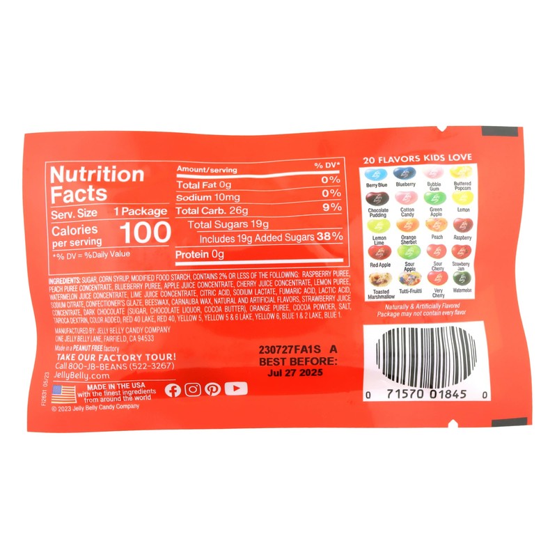 Needzo Christmas Jelly Beans, Indiviudal Bags, Stocking Stuffer Candy, Pack