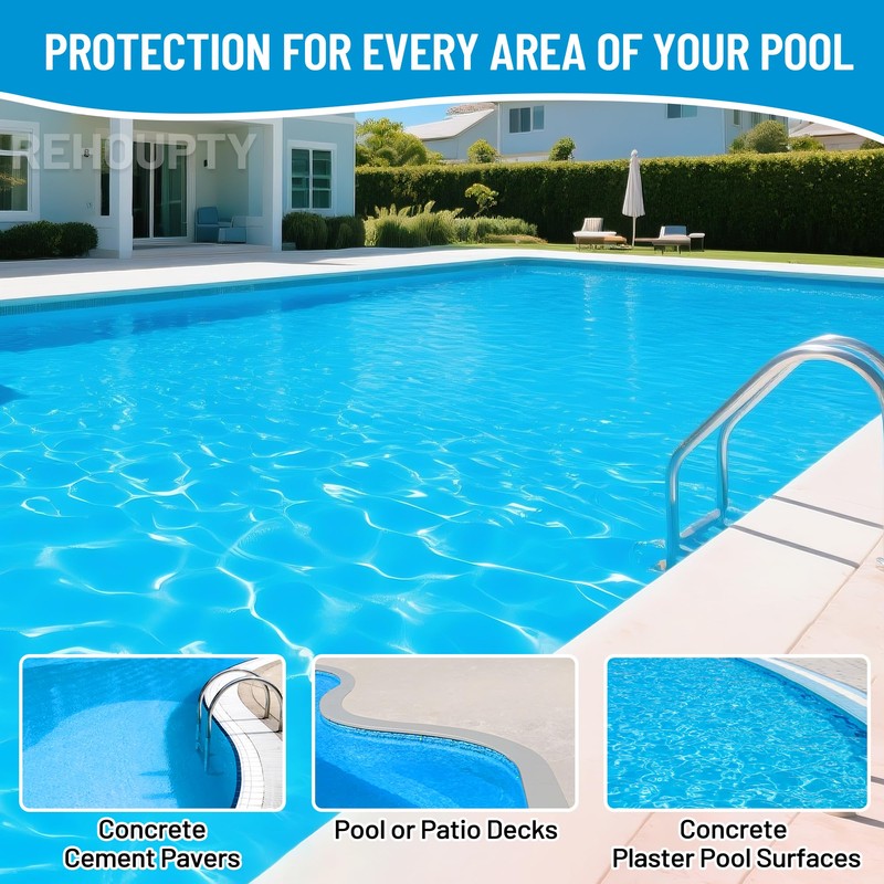 Pool Paint Ocean Blue, Durability Water-Based Acrylic Resin Concrete Pool