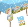 ZSTNPP Easter Table Cloth, 137x274cm Rectangular Plastic Waterproof Easter Tablecloth,