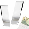 CALLYSONIC Pack of 2 Stainless Steel Money Clips, Metal Money