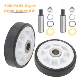 12001541 Dryer Drum Roller Kit, 306508 Drum Bearing Kit, WP6-3700340 Dryer Idler Pulley & WP33002535 Drum Belt, Replacement for Maytag Crosley Dryer Replace Parts 303373, 306508VP, 33001783, 33002535
