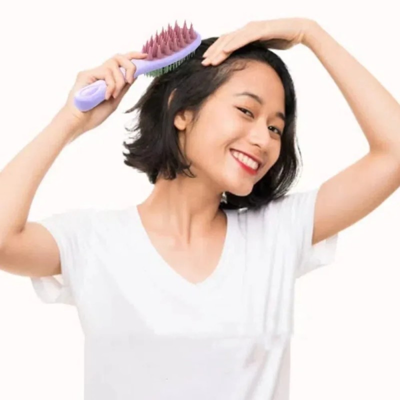 Scalp Massager Shampoo Brush – Silicone Hair Wash Brush, Scalp
