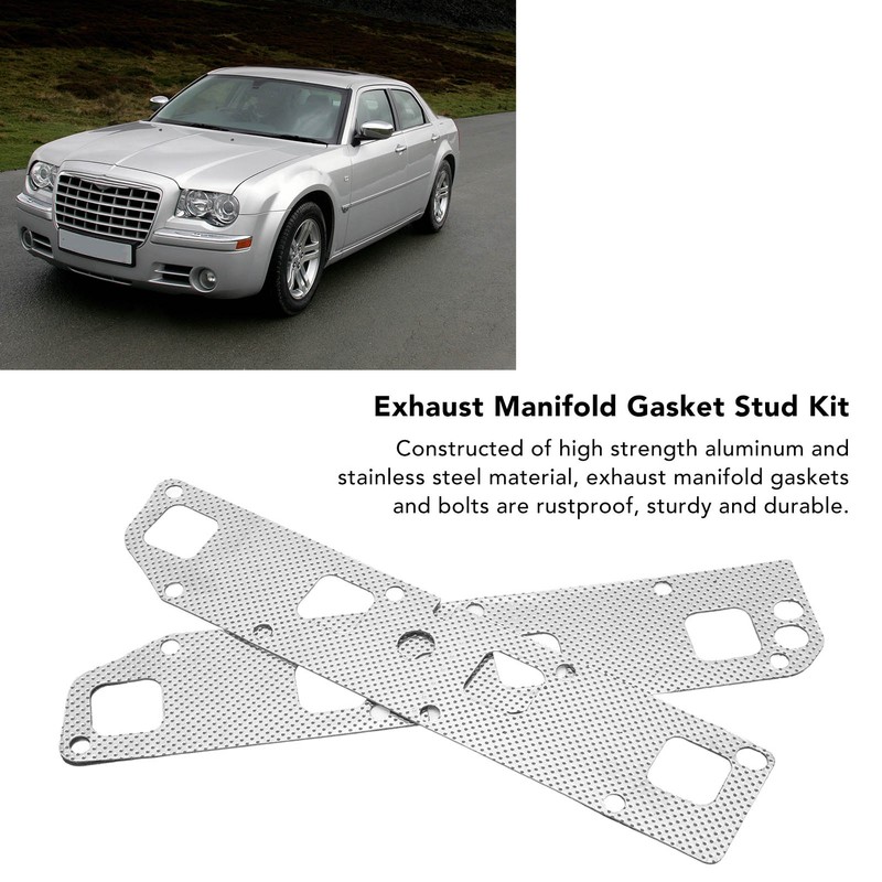 Exhaust Manifold Gasket Bolts Studs Kit 53013943AA Replacement for Dodge