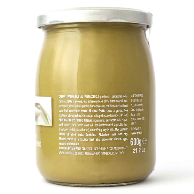 Pisti Sicilian Pistachio Cream Spread Baking Spreadable Smooth Paste Jar