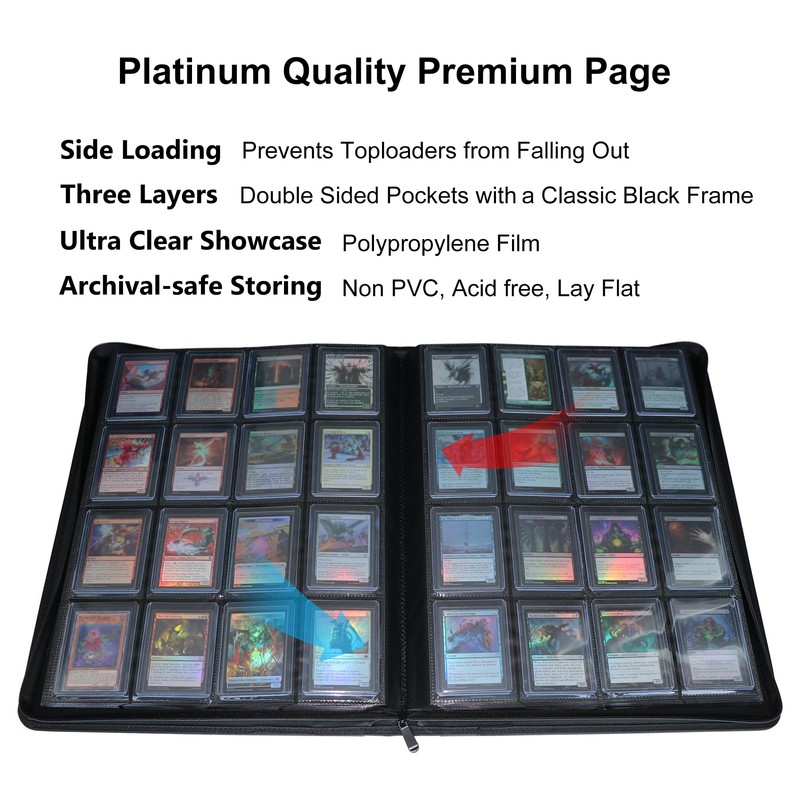 Rieton 16 Pocket Toploader Binder, Holds 640 Top Loaders, Toploader