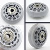 Inline Skate Wheels 64mm, Clear Roller Blade Replacement Wheels with
