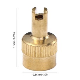 Mezfrguo 20 Pcs Gold Copper Universal Fit Metal Valve Stem Caps with Core Remover for Cars, Trucks, Motorcycles, Bicycles