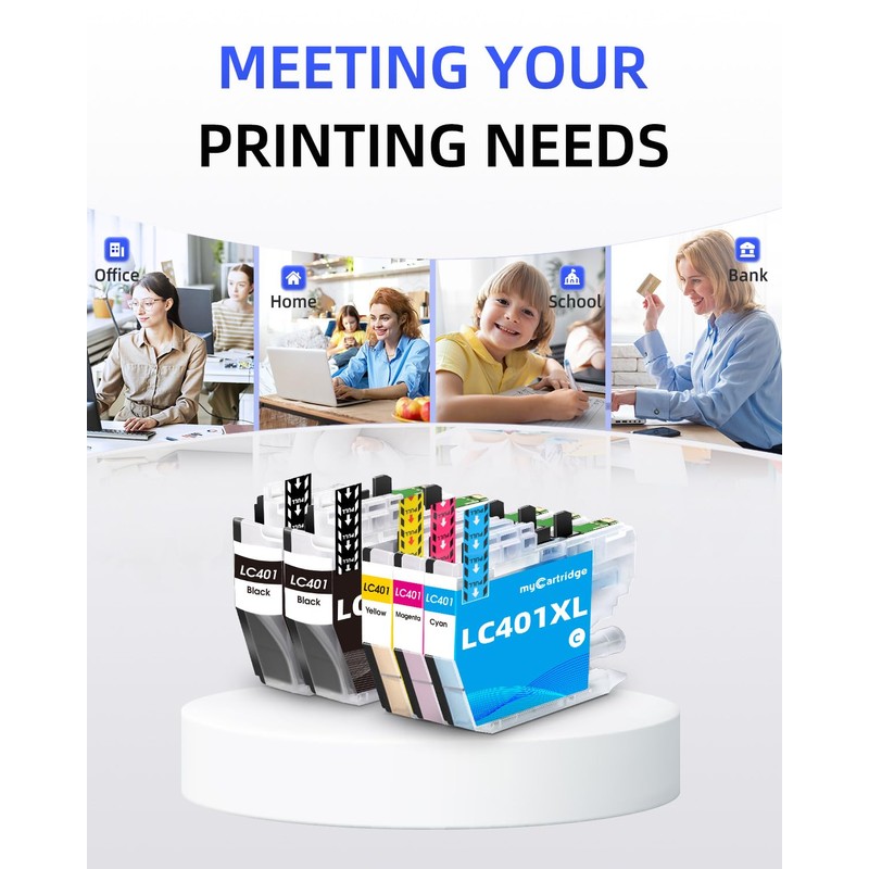 myCartridge Replacement for LC401XL Ink Cartridges for Brother Printer LC
