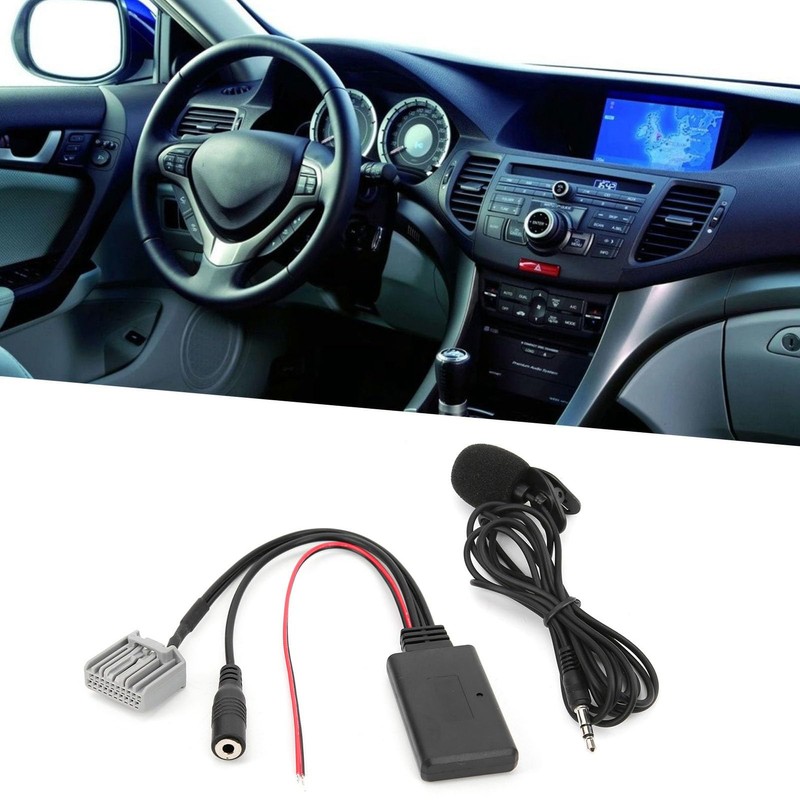 Akozon AUX Audio Cable, Bluetooth 5.0 Car Stereo Micrófono con