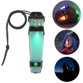 booiu Helmet Signal Light Waterproof Safety Flashing Survival Light Outdoor Sports Hunting Tactical Hiking Boating Cycling Personal Identification Marker Light Hook (Green Light)