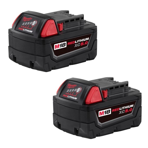 Milwaukee Milwauk 48-11-1852 M18 REDLITHIUM XC 5.0 Ah Battery (2