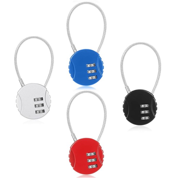 INGJIA Combination Lock, Padlock, Combination Lock, 3 Digit, Luggage Lock