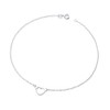 Old English Jewellers 925 Sterling Silver HEART Charm Ankle Bracelet