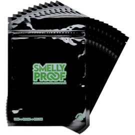 5x Black Smelly Proof Resealable Bags Choose from 6 Sizes (MEDIUM 18CM X 20CM)