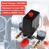 Air Compressor Pressure Switch 90-120PSI Adjustable Manifold Regulator Gauge Durable