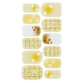 Nailholic Pressuriku Nail Stickers 06 Large Genius Yellow, 12 Sheets