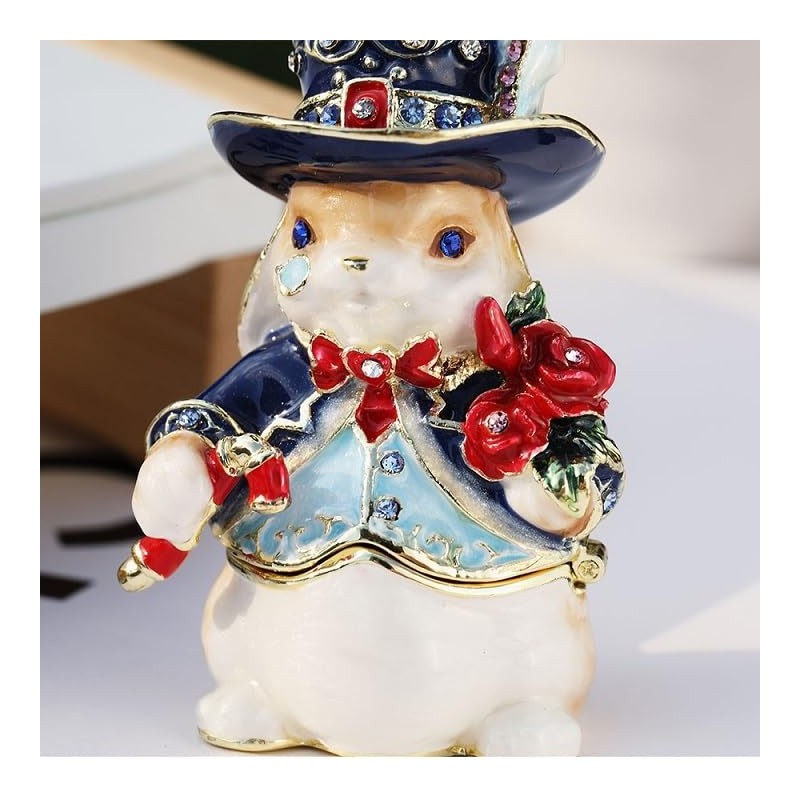 12 – 415 " Rabbit Baron "Jewelry, Trinket Box, Jewelry Box